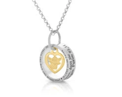 Kette Taufe Ring Engel Herz Anhänger Gravur Namenskette Silberring -Modejuwelier Geschäft 08.07 50