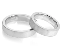 FREUNDSCHAFTSRINGE SILBER, PARTNERRINGE MIT KOSTENLOSER GRAVUR -Modejuwelier Geschäft 119 5mm breit 2mm stark 1