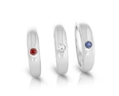 Taufring Mit Zirkonia Blau Rot Weiß Taufschmuck Ring Taufgeschenk Anhänger -Modejuwelier Geschäft 22.04 26