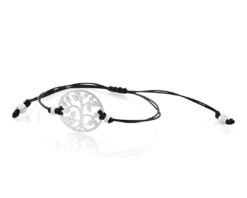 LEBENSBAUM AM BAUMWOLLARMBAND SILBERSCHMUCK BAUM TREE OF LIFE