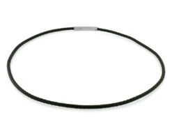 KETTE AUS KAUTSCHUK, HERRENSCHMUCK, KETTE SCHWARZ 3 MM