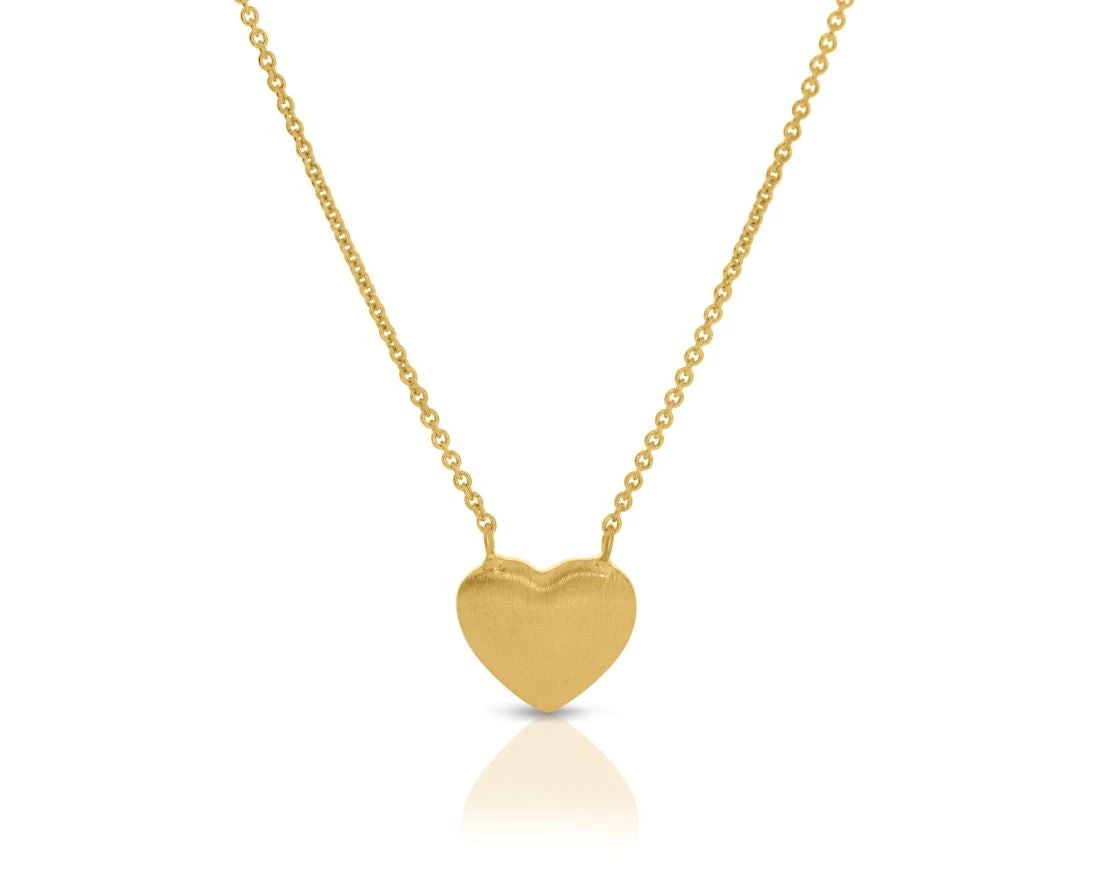 Anhänger Herz Kette Zart Fein Vergoldet 2 Anhänger Herz Kette Zart Fein Vergoldet – Bild 2