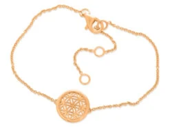 Blume Des Lebens Armkettchen Rosé Vergoldet