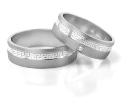 EHERINGE MIT MUSTER, GRIECHISCHE HOCHZEITSRINGE, TRAURING MIT ZIRKONIA -Modejuwelier Geschäft 900203wg 1 46f72b6e 88b7 4d25 b9d0 1af56e6209bb