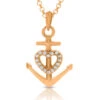 Halskette Glaube Liebe Hoffnung Rosé Vergoldet Herz Kreuz Anker