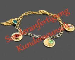KUNDENWUNSCH FAMILIENARMBAND VERGOLDET