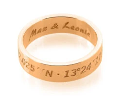 RING MIT GRAVUR RING MIT WUNSCHTEXT DESIGNER RING ROSÉ VERGOLDET