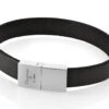 LEDERARMBAND MIT GRAVUR SCHWARZ MÄNNER SCHMUCK LEDER MIT NAMEN