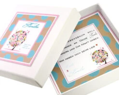 SCHACHTEL ARMBAND PERSONALISIERT FAMILIE GESCHENK SCHMUCK LEBENSBAUM