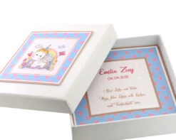 SCHMUCK SCHACHTEL UNICORN GESCHENK SCHACHTEL FÜR SCHMUCK EINHORN TEXT