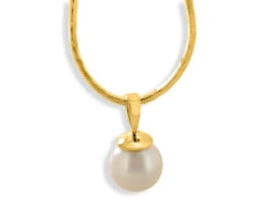 PERLEN KETTE VERGOLDET SÜßWASSERPERLE