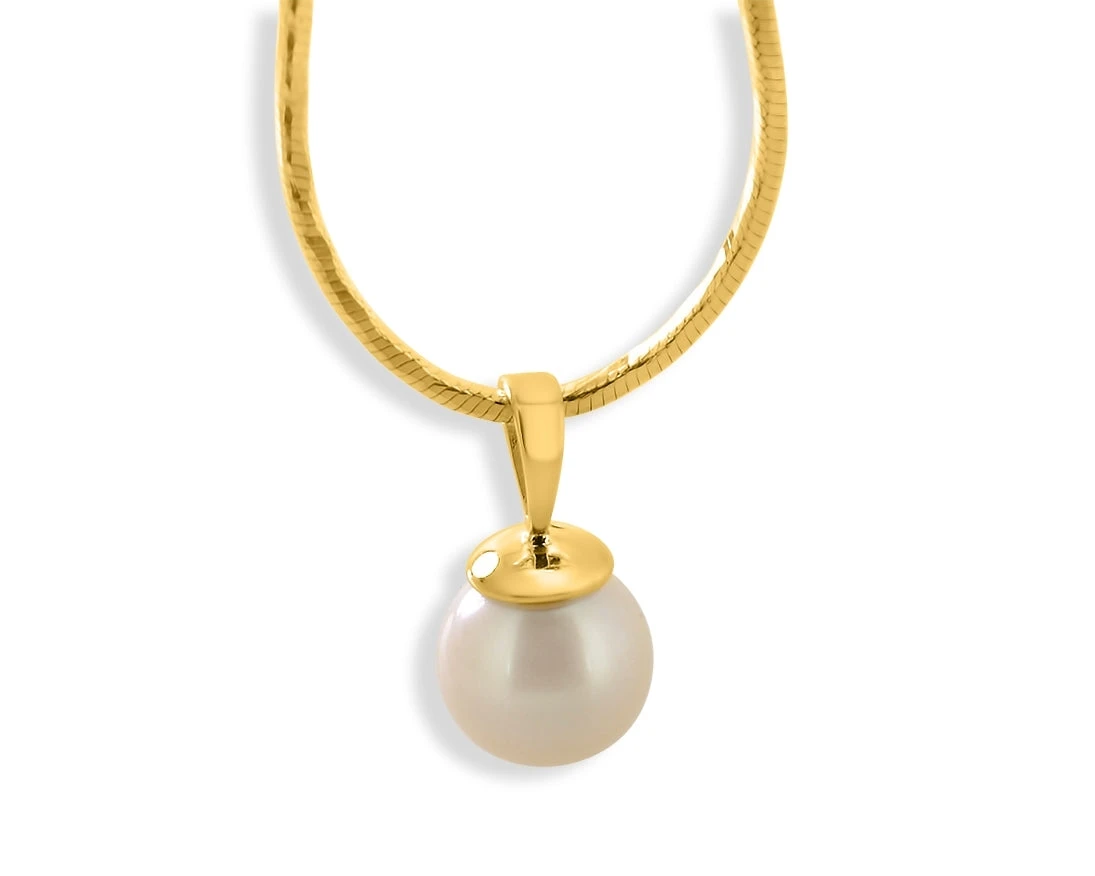 PERLEN KETTE VERGOLDET SÜßWASSERPERLE 1 PERLEN KETTE VERGOLDET SÜßWASSERPERLE
