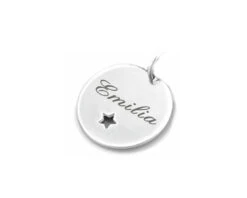 Anhänger Mit Sternausschnitt 1,3cm Groß Gravurplättchen