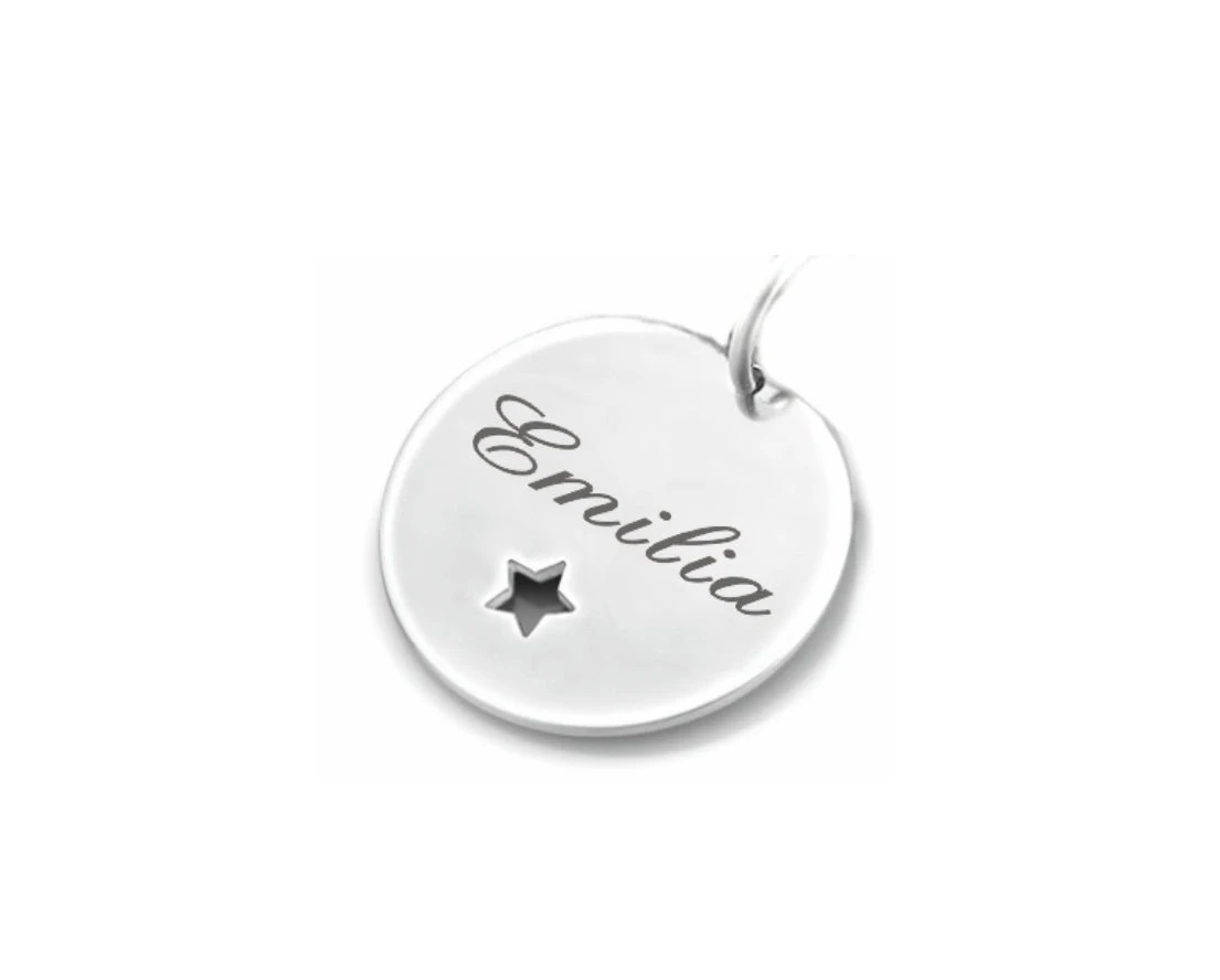 Anhänger Mit Sternausschnitt 1,3cm Groß Gravurplättchen 1 Anhänger Mit Sternausschnitt 1,3cm Groß Gravurplättchen