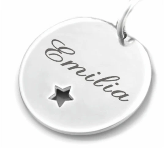 Anhänger Mit Sternausschnitt 1,3cm Groß Gravurplättchen 2 Anhänger Mit Sternausschnitt 1,3cm Groß Gravurplättchen – Bild 2