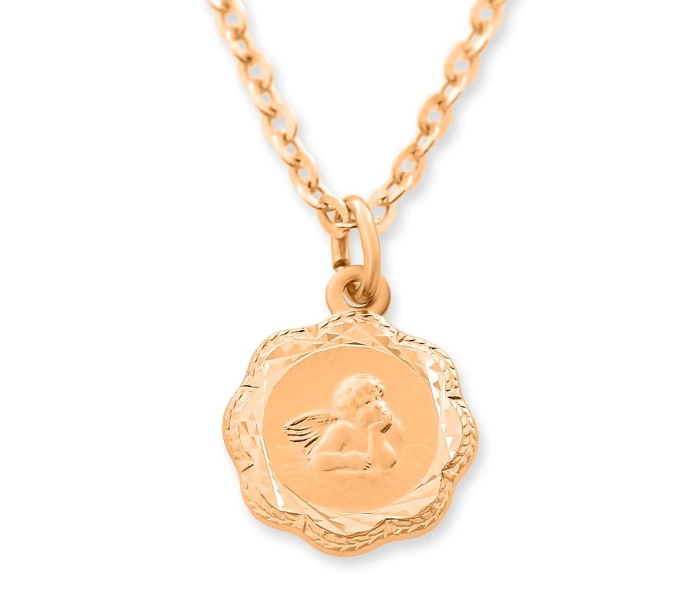 KINDERKETTE ROSÉ VERGOLDET, SCHMUCK ZUR TAUFE 1 KINDERKETTE ROSÉ VERGOLDET, SCHMUCK ZUR TAUFE