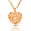 Rosegold Herz Kette 925 Sterling Silber Vergoldet Design Herz Anhänger