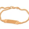 Personalisiertes ID Armband Gravur Armkettchen Rosé Vergoldet Kinderschmuck Taufe Geburt