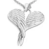 ENGELSFLÜGEL IN HERZFORM, KETTE FLÜGELANHÄNGER, SCHUTZENGEL SCHMUCK