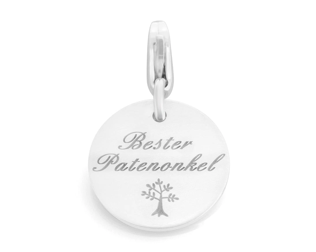 BESTER PATENONKEL ANHÄNGER ZUR TAUFE, SILBERSCHMUCK GRAVUR 1 BESTER PATENONKEL ANHÄNGER ZUR TAUFE, SILBERSCHMUCK GRAVUR