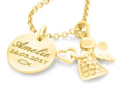 TAUFKETTE MIT ENGEL, PERSONALISIERTE SCHACHTEL, GESCHENK ZUR TAUFE -Modejuwelier Geschäft img10960 2 3