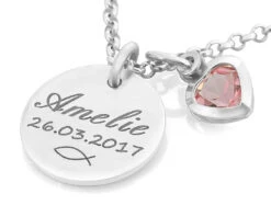 GESCHENKSCHACHTEL, TAUFKETTE, HERZ, PERSONALISIERTE SCHACHTEL,GESCHENK ZUR TAUFE -Modejuwelier Geschäft img10967 2