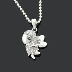 ENGEL KETTE, KETTE SCHUTZENGEL, TAUFKETTE, TAUFSCHMUCK SILBER