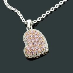 HERZ KETTE, 925 SILBER, ZIRKONIA SCHMUCK, JUWELIER -Modejuwelier Geschäft img3464b