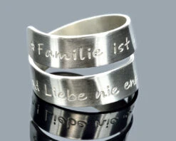 DESIGNER RING, SILBERRING MIT GRAVUR, SPIRALRING 7 DESIGNER RING, SILBERRING MIT GRAVUR, SPIRALRING -Modejuwelier Geschäft img4427 002