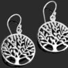 SILBER OHRRINGE, LEBENSBAUM, FAMILIENBAUM, OHRHÄNGER BAUM, SCHMUCK ONLINE