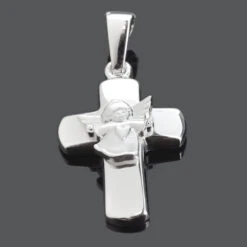 KREUZ MIT ENGEL, SILBERSCHMUCK ZUR TAUFE, TAUFSCHMUCK