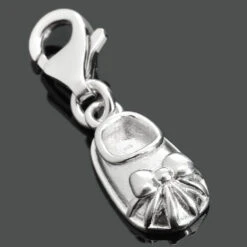 GESCHENK GEBURT, CHARM BABYSCHUH, SILBERSCHMUCK TAUFE, MAMA GESCHENKIDEE