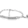 HERZARMBAND MIT NAMEN, ID SCHMUCK SILBER, NAMENSPERLE, PERLE