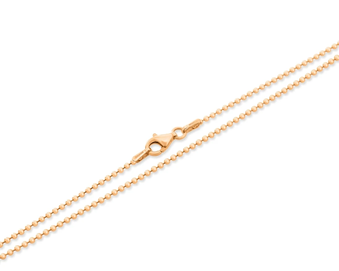 38 Cm KUGELKETTE ROSÈ VERGOLDET 1 38 Cm KUGELKETTE ROSÈ VERGOLDET