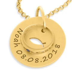 KETTE TAUFE VERGOLDET GRAVUR NAME GESCHENK TAUFE JUNGE MÄDCHEN