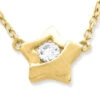 KETTE MIT STERN ANHÄNGER VERGOLDET DAMENKETTE STERN GOLD