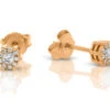 Exklusive Ohrstecker Zirkonia Rosé Vergoldet