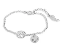 ARMBAND 925 SILBER, LEBENSBAUM, DAMENSCHMUCK, GRAVUR